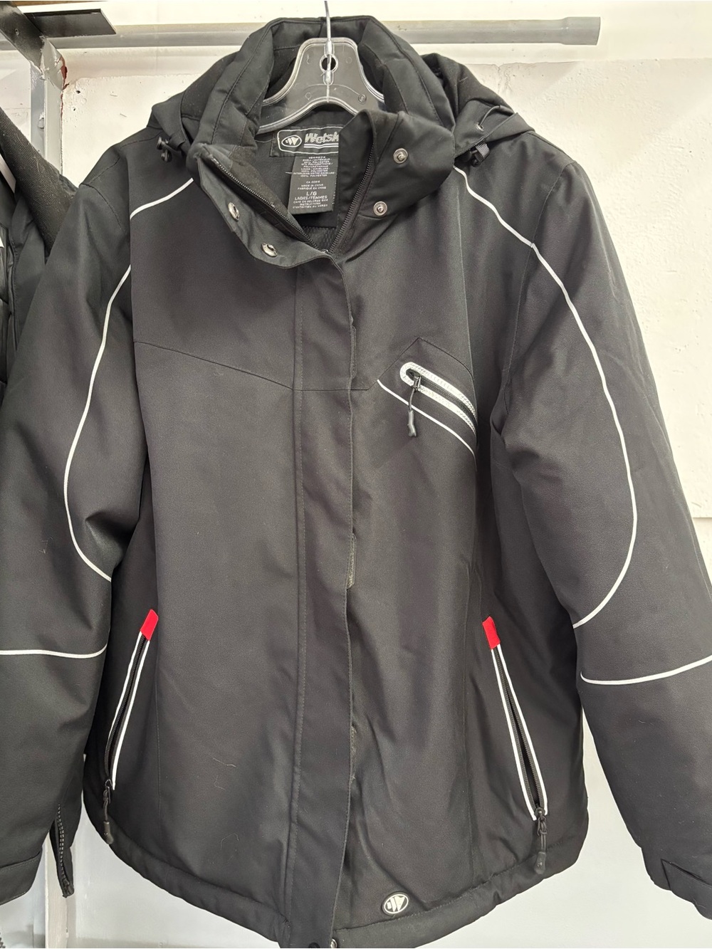 Women’s Black Ski & Snow Jacket with Hood by